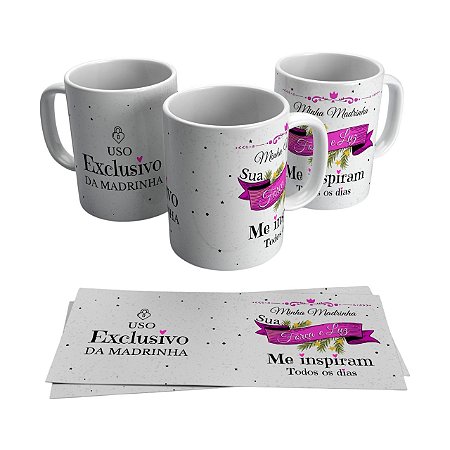 Caneca para presente - Tema Uso Exclusivo Madrinha