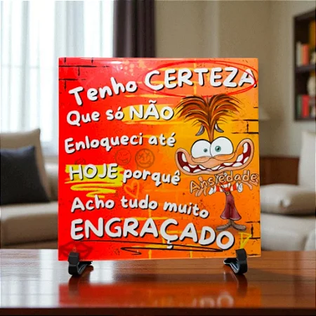 Quadro Decorativo Personalizado para Presente – Ansiedade Divertidamente