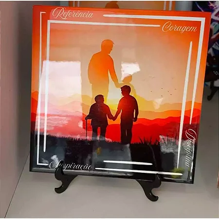 Quadro Decorativo Personalizado para Presente – Referência, Coragem, Inspiração e Dedicação