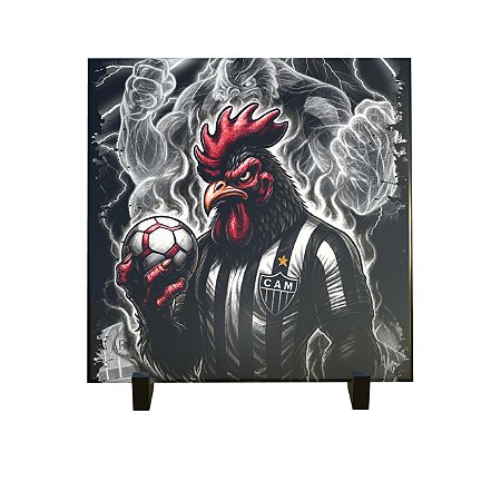 Azulejo Decorativo Galo Alvinegro para Torcedor Mineiro