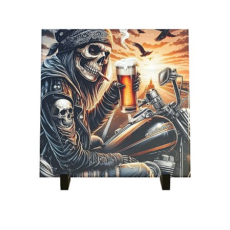 Azulejo Decorativo Motoqueiro da Estrada Arte Custom