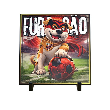Azulejo Decorativo Fura-Cão Mascote Canino Rubro-Negro