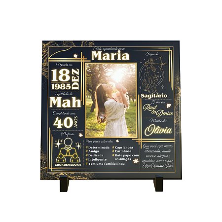 Azulejo Decorativo Biografia Registrada