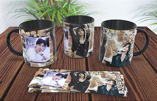 Caneca Hyunjin Stray Kids K-pop Personalizada 325ml
