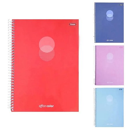 Caderno 01x1 capa dura Office Color