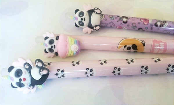 Caneta Fofa Panda Apagável – Importados