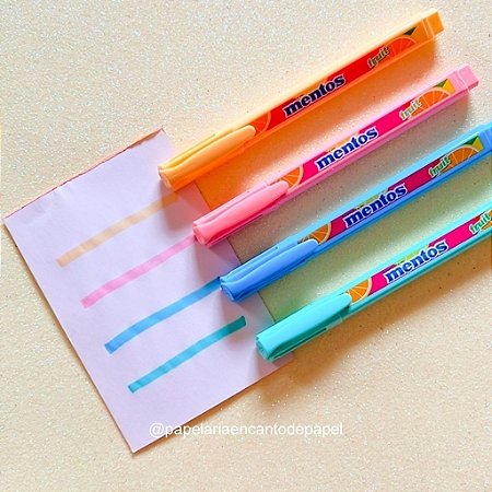 Marca Texto Mentos Compactor Tons Pastéis Com Cheirinho