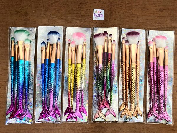 Pincéis de maquiagem  Sereia