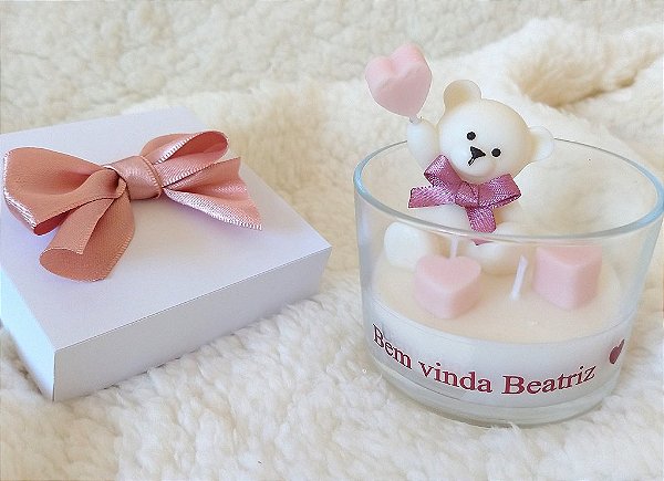 Kit Lembrancinha - Ursa Coração - 10 Unidades