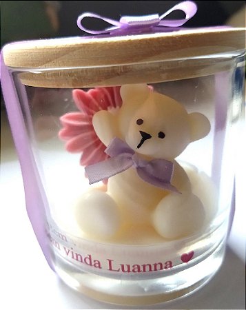 Kit Lembrancinha - Ursa com Flor - 10 Unidades