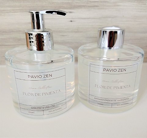 KIT PRESENTE LAVABO - FLOR DE PIMENTA