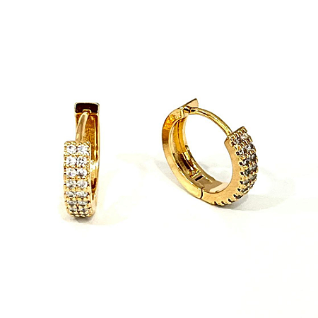 Brinco Argola Pequena Zirconia