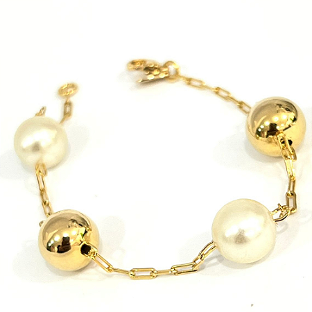 Pulseira Bola e Pérola