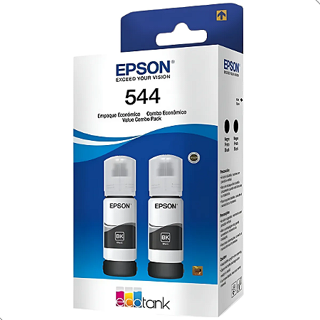 Kit 2 Refis de Tinta Preta Epson T544 Original