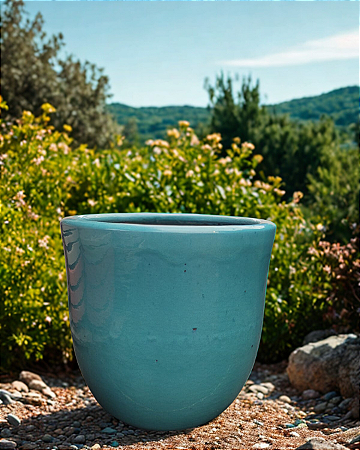 VASO BAG LISO - CERÂMICA ESMALTADA