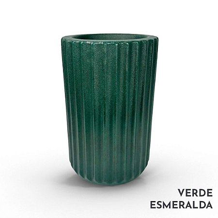 VASO ROMA 03 FRISADO POLIETILENO VERDE ESMERALDA