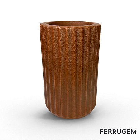 VASO ROMA 03 FRISADO POLIETILENO FERRUGEM