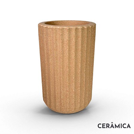 VASO ROMA 03 FRISADO POLIETILENO CERÂMICA