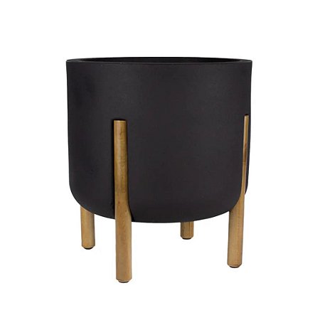 VASO CILINDRO DECORE 33 POLIETILENO PRETO ARDÓSIA