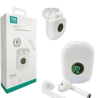 FONE DE OUVIDO SEM FIO BLUETOOTH FAM AIRBUDS TWS19