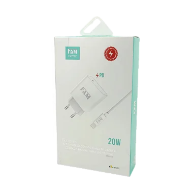 Kit Carregador Tomada Turbo FAM 20W PD