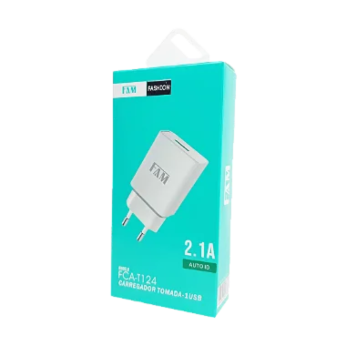Carregador de Tomada FAM 2.1A 10,5W Branco