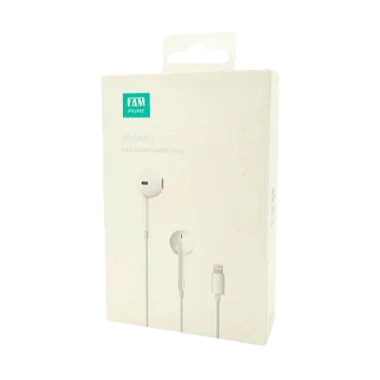Fone Auricular com fio FAM para Iphone Branco