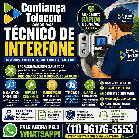 Técnico de Interfone em São Paulo