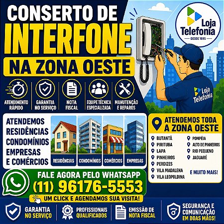 Conserto de Interfone em Perdizes