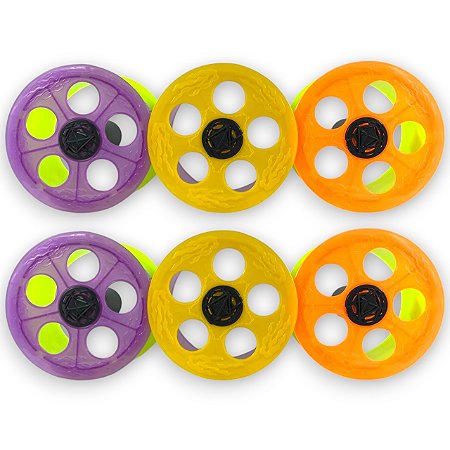 Kit Pipa 6 Carretilhas de Plástico Reforçado 21cm 8" Média