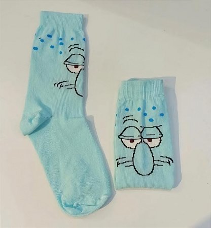 Meia Estampada do Squidward - Sabor e Estilo