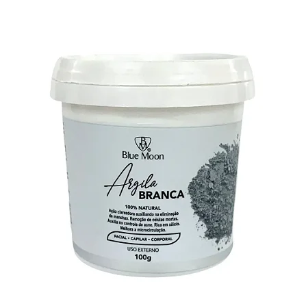 Pote de Argila Branca Blue Moon 100g