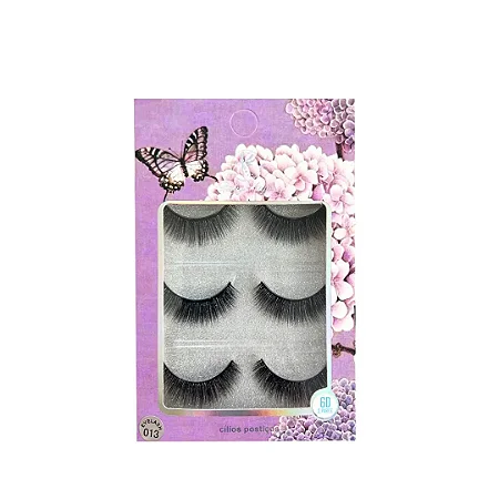 Cílios Postiços 3 Pares 6D 013 Ruby Anjo