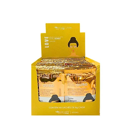 Máscara Facial de Limpeza Total Ouro Sachê Max Love 1 unidade