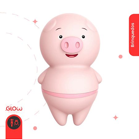 Estimulador Clitoriano em Formato de Porco com 6 modos de vibração