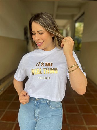 Camiseta Cropped Coca-Cola