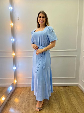 Vestido Midi com Cinto