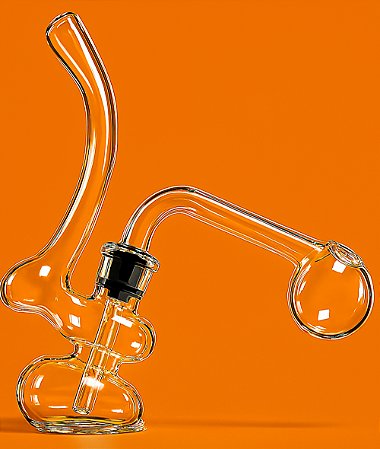 Oil Bong Lamparina com downstem domeless de 5cm altura 13cm