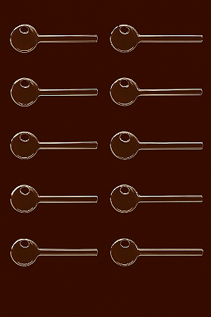 10 Pçs Oil Pipe De Vidro 7 Cm - bola 20mm, furo 6,5mm