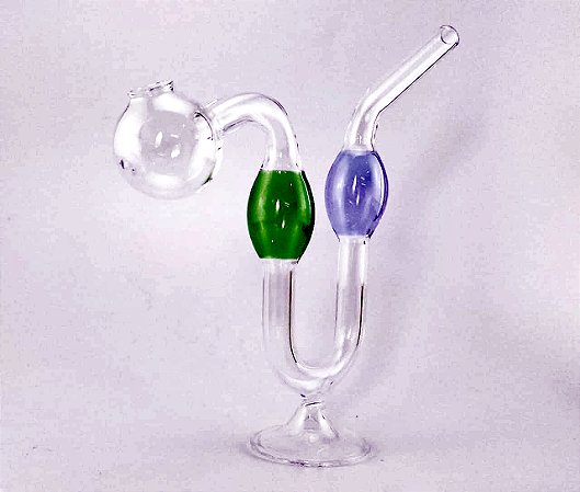 Pipe de Vidro Oil Óleos Dab Wax 13cm Portátil