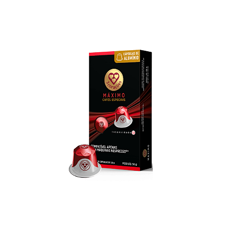 Máximo Três Corações Compatível Nespresso Café Caixa 10 UN