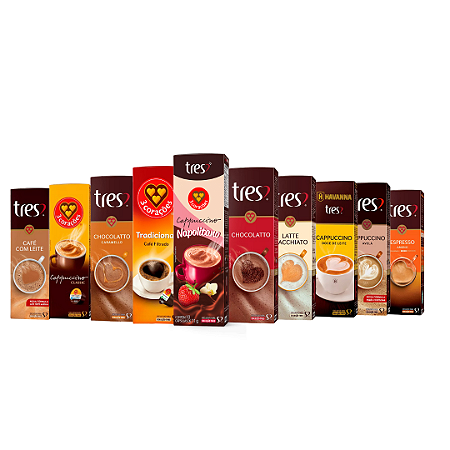 100 Cápsulas Três Corações - Escolha seus Sabores