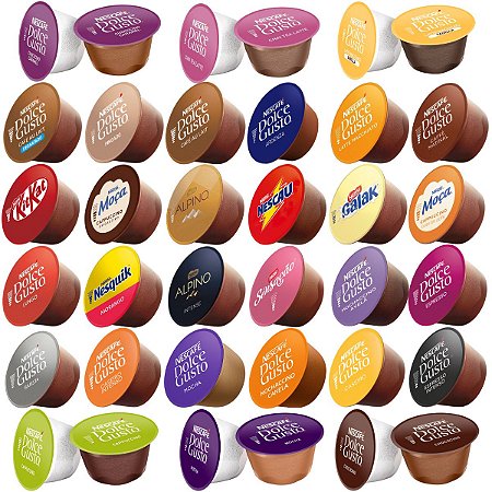 50 Cápsulas Dolce Gusto Sortidas Café Chocolate Lançamentos Chás  Espressos