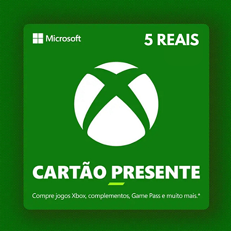 Gift Card Xbox R$5 Reais