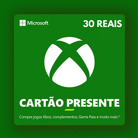 Gift Card Xbox R$30 Reais