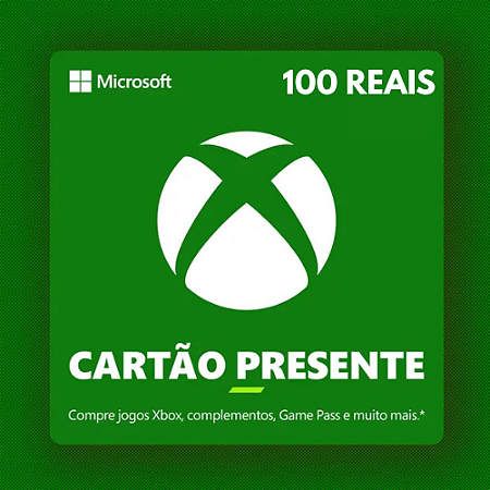 Gift Card Xbox R$100 Reais