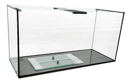 Aquário 100x40x50 6mm 200 Litros silicone preto H2Box