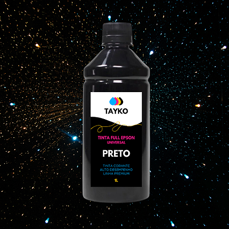 REFIL DE TINTA EPS ECO TANK UNIVERSAL CORANTE BK 1LT