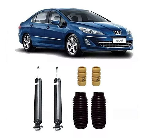 Par Amortecedor Traseiro + Kit Peugeot 408