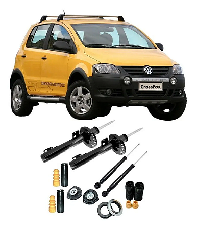 4 Amortecedor + Kit Crossfox Diant E Tras ( 2005 À 2013 )